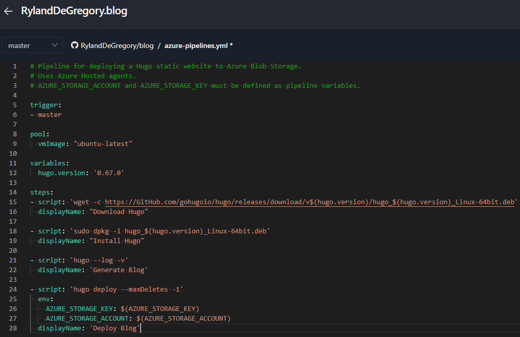Complete Pipeline /posts/blogging-with-hugo-2/images/pipelines-complete.png