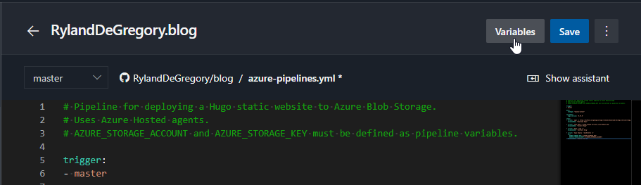 Pipeline Variables /posts/blogging-with-hugo-2/images/pipelines-variables-button.png